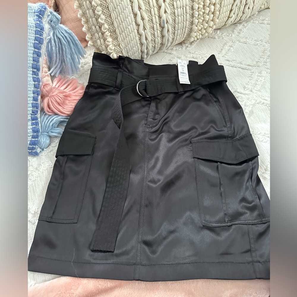 White House black market soft satin utility skirt